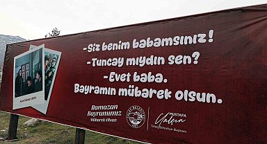 Talas Belediyesinden gülümseten bayram billboardları