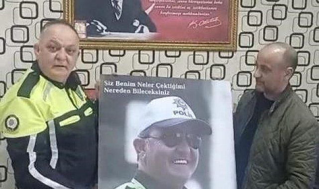 Tarsus'ta trafik polisine anlamlı sürpriz