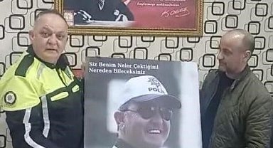 Tarsus'ta trafik polisine anlamlı sürpriz