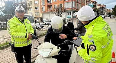 Tavşanlı polisinden motosiklet denetimi