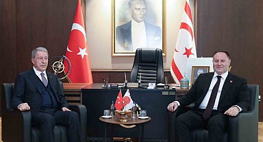 TBMM Milli Savunma Komisyonu Başkanı Akar, KKTC Cumhuriyet Meclis Başkanı Öztürkler ile görüştü