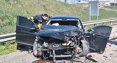 Tekirdağ'da 4 araçlı zincirleme kaza: 5 yaralı