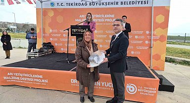 Tekirdağ'da arıcılara ekipman desteği