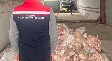 Tekirdağ'da etiketsiz 2 bin 800 kilogram hayvansal ürün imha edildi