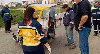 Tekirdağ'da motosiklet kazasında sürücü yaralandı