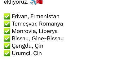 THY Genel Müdürü Bilal Ekşi 6 yeni rotayı duyurdu