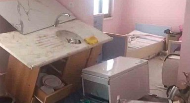 Trabzon'da yayla evine giren ayı ortalığı savaş alanına çevirmiş