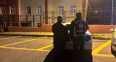 Trafikte saldırı kamerada