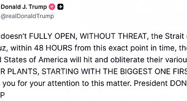 Trump, Hürmüz Boğazı'nı açması için İran'a 48 saat süre verdi
