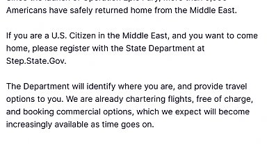 Trump: "9 bini aşkın Amerikalı Orta Doğu'dan tahliye edildi"