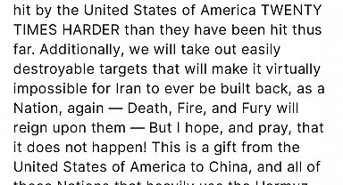 Trump'tan İran'a Hürmüz Boğazı uyarısı: "Yirmi kat daha sert şekilde vururuz"