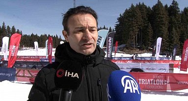 Türkiye'nin ilk kış triatlonu Bolu'da yapıldı