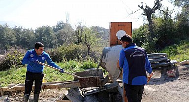 Üreticinin talebi üzerine sulama havuzu kapasitesi 30 tona çıkarıldı