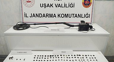 Uşak'ta 161 sikke ele geçirildi