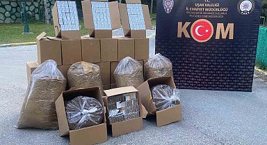 Uşak'ta çok sayıda kaçak makaron ve tütün ele geçirildi