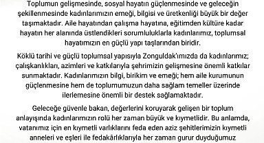 Vali Osman Hacıbektaşoğlu'ndan 8 Mart mesajı: "Kadınlarımız toplumsal hayatın en güçlü yapı taşlarıdır"