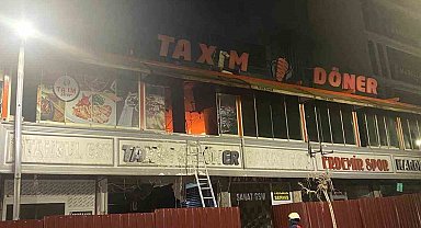 Van'da dönerci dükkanında korkutan yangın