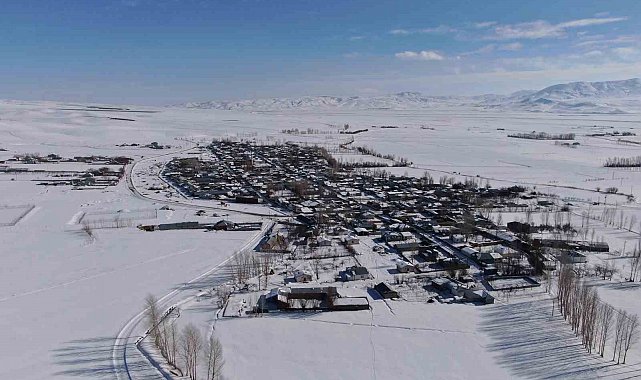 Van'da karla gelen güzellik: Yerleşim yerleri beyaz gelinliğini giydi