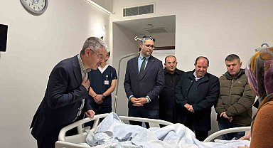 Vekil Çopuroğlu, gece yarısı hastane ziyareti yaptı