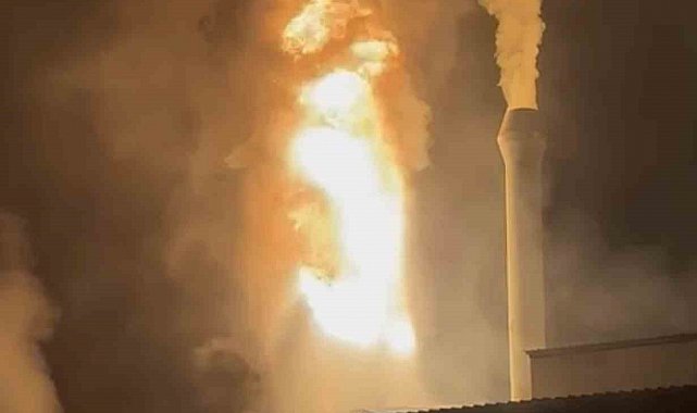 Yağ kazanı patlayan entegre tesisi alev alev yandı