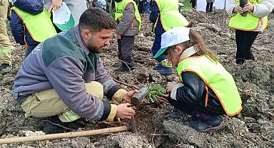 Yanan sahada geleceğe nefes: Aliağa'da yeni orman için ilk fidanlar dikildi