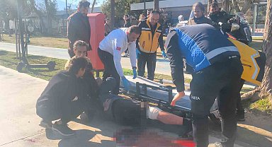 Yaşlı adamı "Neden selam almıyorsun" diyerek bacağından bıçakladılar