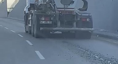 Yola beton döken sürücüye 3 bin TL ceza