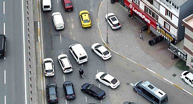 Yolu bırakıp kaldırımdan gittiler: Dron denetiminde ceza yağdı