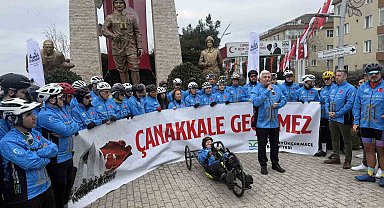 Zaferin 111'inci yılında, 5'i paralimpik 50 sporcu pedal çevirdi