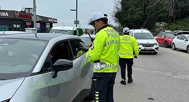 Zonguldak'ta trafik polislerinden denetim