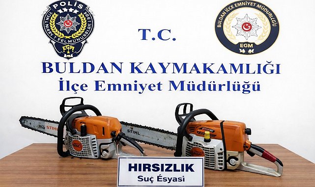 100 bin liralık motorlu testereleri çalan hırsızlar polisten kaçamadı