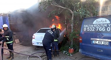 15 gün önce taşıdığı işyeri gözlerinin önünde küle döndü