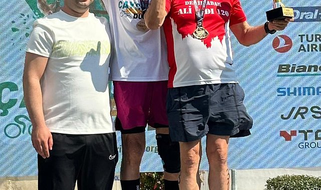 75 yaş üstü kategoride birinci olan milli sporcu Ali Bıdı Türkiye Kupası sahibi oldu