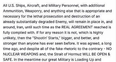 ABD Başkanı Trump'tan İran'a yeniden saldırı uyarısı: "Nükleer silah olmayacak ve Hürmüz Boğazı açık olacak"