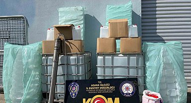 Adana'da 2 ton kaçak etil alkol ele geçirildi