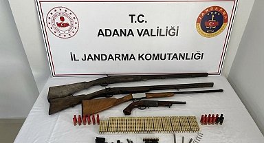 Adana'da 4 ruhsatsız silah ele geçirildi