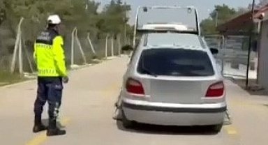 Adana'da "makas atan" sürücü yakalandı