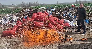 Alaca'da kaçak sigara ve alkol yakılarak imha edildi