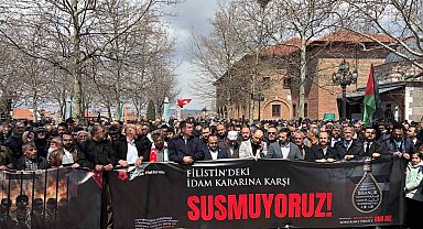 Ankara'da Filistinlilere yönelik idam kararı protesto edildi