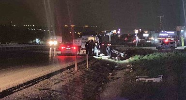 Ankara'da kontrolü kaybeden araç takla attı: 1 ölü, 2 yaralı