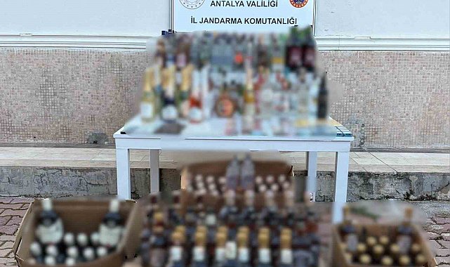 Antalya'da bin 150 litre kaçak alkol ele geçirildi
