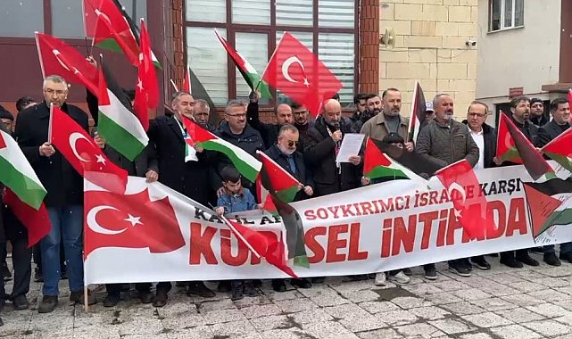 Ardahan'da İsrail'in Filistinli esirleri hedef alan "idam yasası" protesto edildi