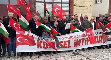 Ardahan'da İsrail'in Filistinli esirleri hedef alan "idam yasası" protesto edildi