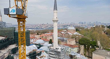Ayasofya'nın kuzeydoğu minaresinde restorasyon tamamlandı