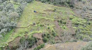 Aydın'da sağanak yağışlar sonrası dağlarda heyelan oluştu