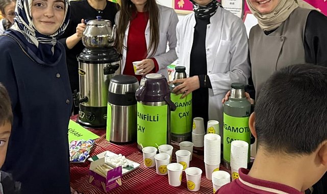 Aydıntepe'de öğrencilerden çay festivali