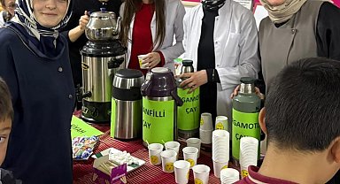 Aydıntepe'de öğrencilerden çay festivali