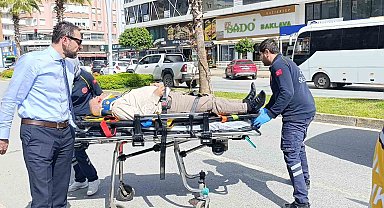 Aynı istikamette ilerlerken çarpışan motosikletlerden biri devrildi: 1 yaralı