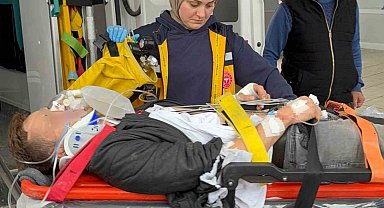 Ayvacık'ta patpat devrildi: 1 yaralı