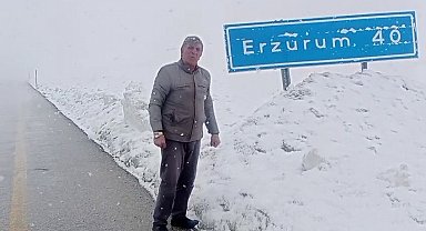 Bahar geldi ama kar ve tipi gitmedi: Palandöken'de tipi ulaşımı aksatıyor